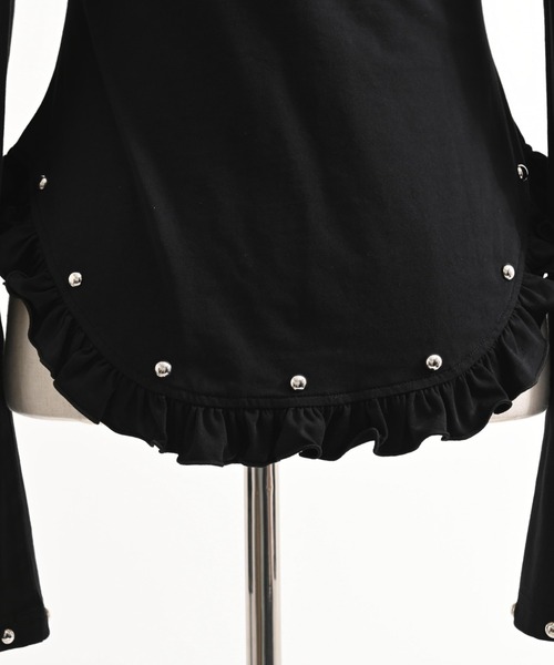 TRAVAS TOKYO(トラバス トウキョウ)の「『TRAVAS TOKYO/トラバス トーキョー』ゴシックロゴオフショルトップス(Tシャツ/カットソー・レディース・ブラック×ホワイト/ブラック×ピンク・FREE)」の17枚目の写真