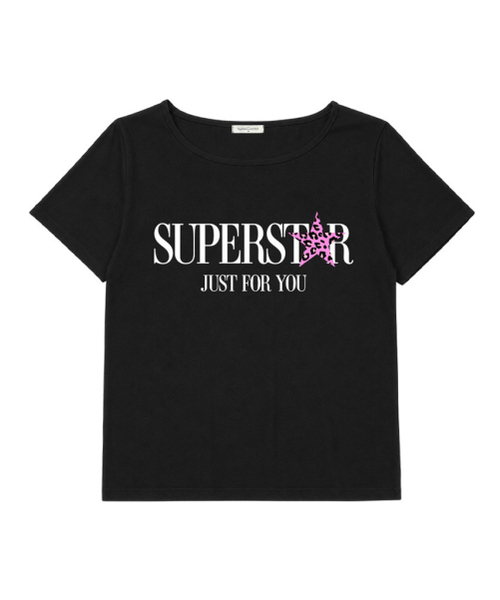 THEMORFHOUSE（ザモーフハウス）の「レオパードスーパースターオーバーサイズワンショルダー半袖Tシャツブラック（Tシャツ/カットソー・レディース・その他・MEDIUM）」の2枚目の写真