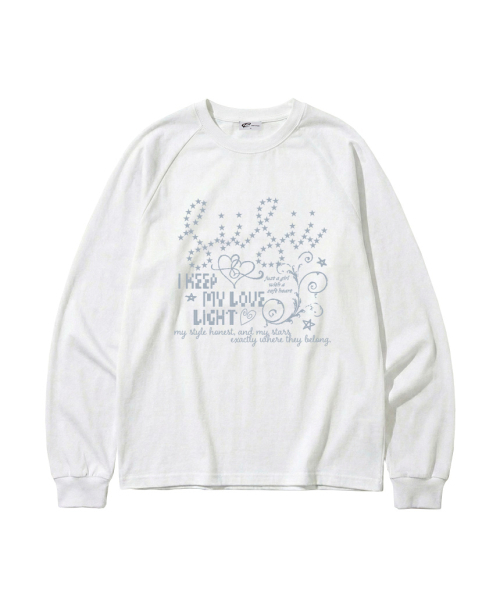 PAGESIISII（ページシシ）の「マイラブライトプリントオーバーサイズロングスリーブホワイト（Tシャツ/カットソー・レディース・その他・MEDIUM/LARGE）」の3枚目の写真