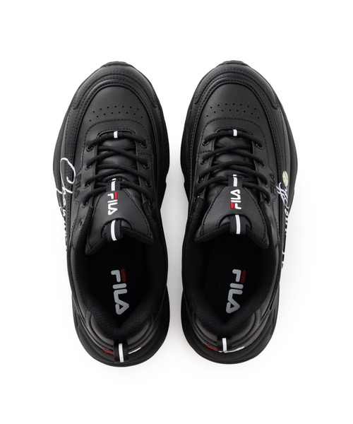FILA(フィラ)の「RAYTONA SCRIPT / レイトナスクリプト(スニーカー・レディース・ブラック・23.5cm/23.0cm/24.5cm/22.5cm/28.0cm/26.0cm/25.0cm/24.0cm)」の2枚目の写真