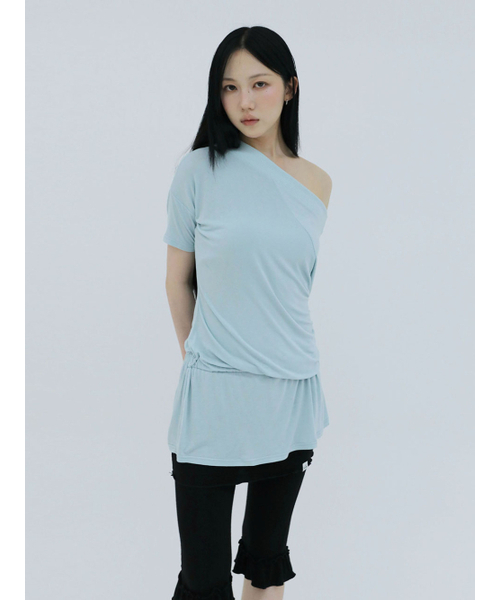 UGLY SHADOW(アグリーシャドウ)の「ドレープバンドオフショルダー(ミント)(Tシャツ/カットソー・レディース・その他・FREE)」の1枚目の写真