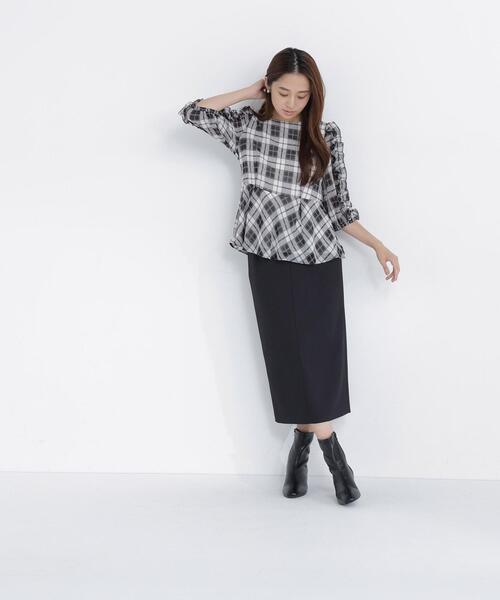 NATURAL BEAUTY BASIC（ナチュラルビューティーベーシック）の「カルゼナロースカート（スカート・レディース・ブラック/ダークブラウン・LARGE/MEDIUM/SMALL）」の9枚目の写真