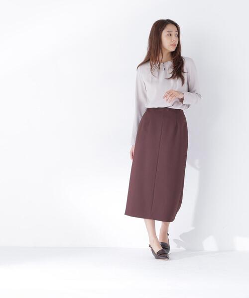 NATURAL BEAUTY BASIC（ナチュラルビューティーベーシック）の「カルゼナロースカート（スカート・レディース・ブラック/ダークブラウン・LARGE/MEDIUM/SMALL）」の20枚目の写真