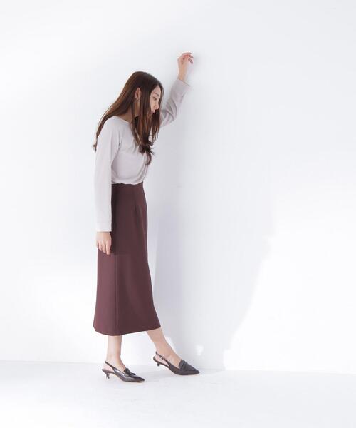NATURAL BEAUTY BASIC（ナチュラルビューティーベーシック）の「カルゼナロースカート（スカート・レディース・ブラック/ダークブラウン・LARGE/MEDIUM/SMALL）」の21枚目の写真