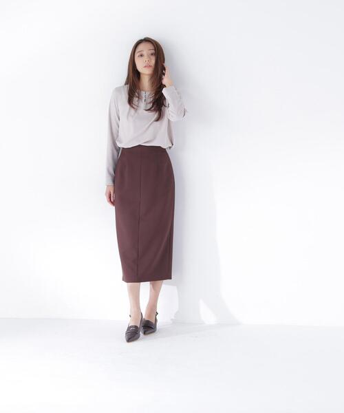 NATURAL BEAUTY BASIC（ナチュラルビューティーベーシック）の「カルゼナロースカート（スカート・レディース・ブラック/ダークブラウン・LARGE/MEDIUM/SMALL）」の22枚目の写真