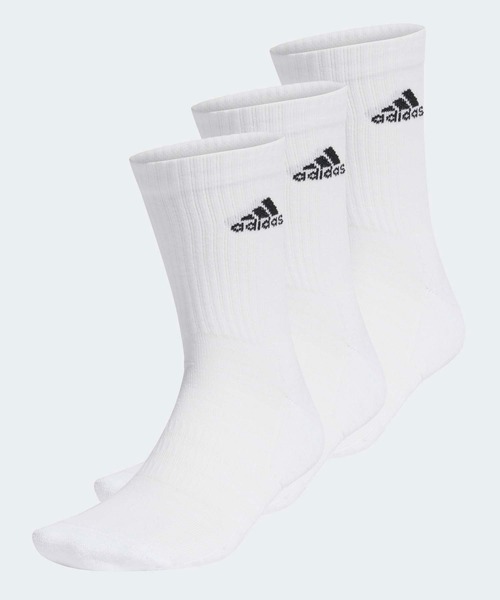 adidas(アディダス)の「クッション クルーソックス 3足組 / アディダス adidas(ソックス/靴下・メンズ・ホワイト・LARGE/kids-XXL/X-LARGE/SMALL/MEDIUM)」の1枚目の写真