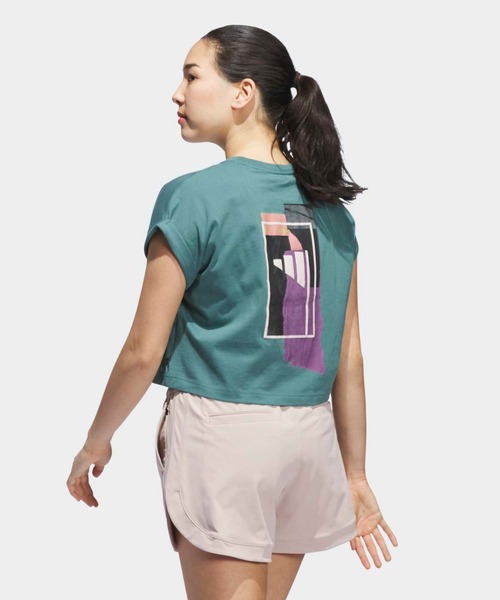adidas(アディダス)の「ビヨンド ザ コース バックグラフィック Tシャツ【adidas Golf/アディダスゴルフ】(Tシャツ/カットソー・レディース・ブルー・XX-LARGE/LARGE/MEDIUM/X-LARGE/SMALL)」の2枚目の写真