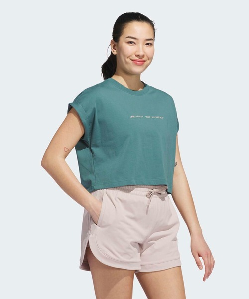 adidas(アディダス)の「ビヨンド ザ コース バックグラフィック Tシャツ【adidas Golf/アディダスゴルフ】(Tシャツ/カットソー・レディース・ブルー・XX-LARGE/LARGE/MEDIUM/X-LARGE/SMALL)」の3枚目の写真