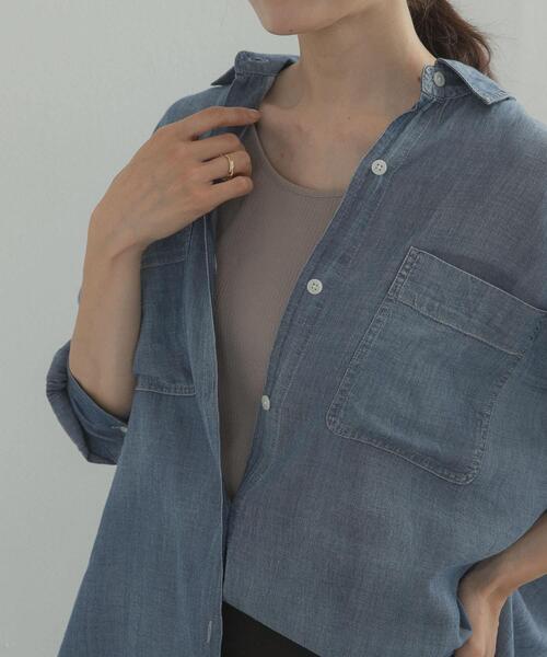 URBAN RESEARCH DOORS(アーバンリサーチドアーズ)の「テレコタンクトップ(タンクトップ・レディース・ブラック/オフホワイト/モカ・FREE)」の3枚目の写真