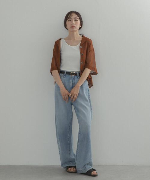 URBAN RESEARCH DOORS(アーバンリサーチドアーズ)の「テレコタンクトップ(タンクトップ・レディース・ブラック/オフホワイト/モカ・FREE)」の15枚目の写真