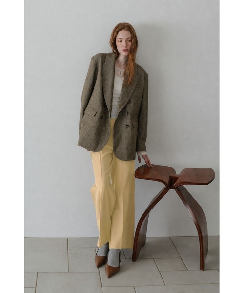 tento(テント)の「Pintuck Straight-Leg Trousers(スラックス・レディース・ブラック/イエロー/カーキ・36/38)」の4枚目の写真