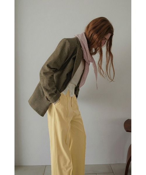 tento(テント)の「Pintuck Straight-Leg Trousers(スラックス・レディース・ブラック/イエロー/カーキ・36/38)」の6枚目の写真