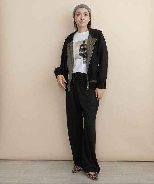 lodie(ロディ)の「ダンボールニット レイヤードパーカ(その他アウター・レディース・チャコールグレー/モカ/ブラック・FREE)」の6枚目の写真