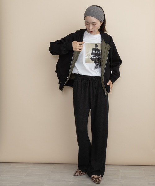 lodie(ロディ)の「ダンボールニット レイヤードパーカ(その他アウター・レディース・チャコールグレー/モカ/ブラック・FREE)」の8枚目の写真