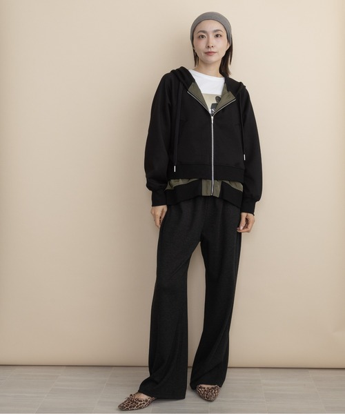 lodie(ロディ)の「ダンボールニット レイヤードパーカ(その他アウター・レディース・チャコールグレー/モカ/ブラック・FREE)」の15枚目の写真