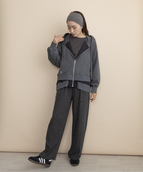 lodie(ロディ)の「ダンボールニット レイヤードパーカ(その他アウター・レディース・チャコールグレー/モカ/ブラック・FREE)」の22枚目の写真