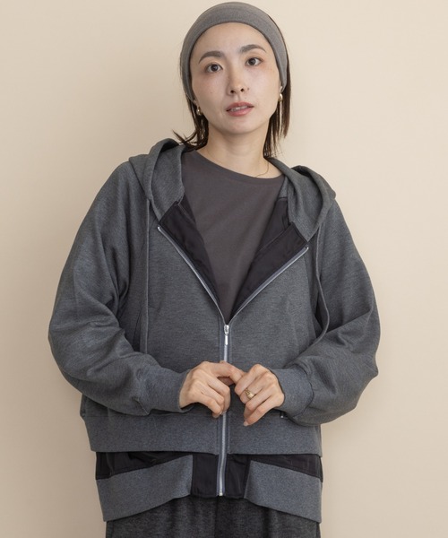 lodie(ロディ)の「ダンボールニット レイヤードパーカ(その他アウター・レディース・チャコールグレー/モカ/ブラック・FREE)」の17枚目の写真