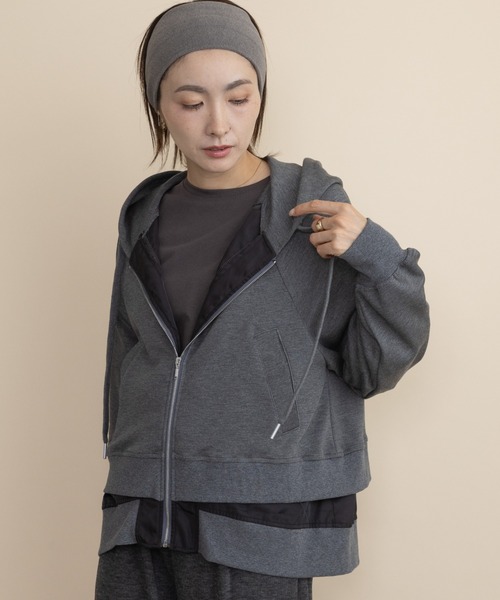 lodie(ロディ)の「ダンボールニット レイヤードパーカ(その他アウター・レディース・チャコールグレー/モカ/ブラック・FREE)」の19枚目の写真