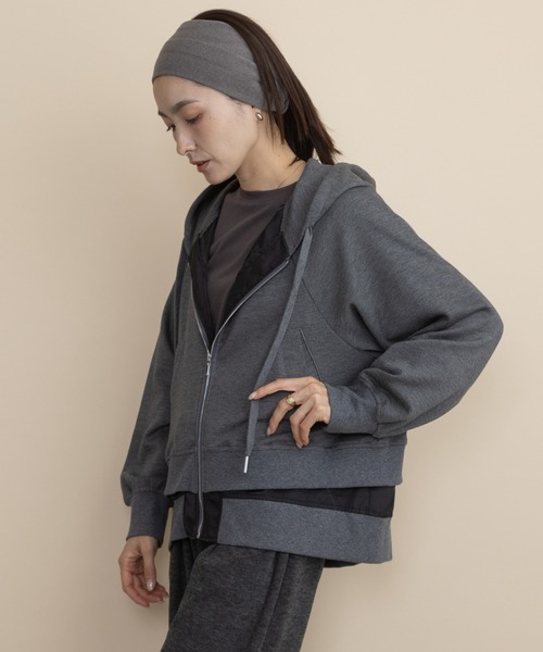lodie(ロディ)の「ダンボールニット レイヤードパーカ(その他アウター・レディース・チャコールグレー/モカ/ブラック・FREE)」の20枚目の写真
