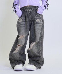 ANAP kids（アナップキッズ）の「クラッシュデニムイージーパンツ（その他パンツ）」
