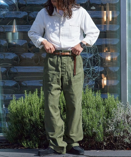 orSlow(オアスロウ)の「orSlow/オアスロウ VINTAGE FIT FATIGUE PANTS ヴィンテージフィット ファティーグパンツ ベイカーパンツ ワーク アメカジ 2026年秋冬 秋服(その他パンツ・メンズ・オリーブ・2/3/4)」の4枚目の写真