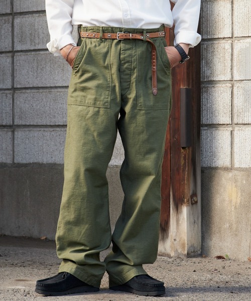 orSlow(オアスロウ)の「orSlow/オアスロウ VINTAGE FIT FATIGUE PANTS ヴィンテージフィット ファティーグパンツ ベイカーパンツ ワーク アメカジ 2026年秋冬 秋服(その他パンツ・メンズ・オリーブ・2/3/4)」の2枚目の写真