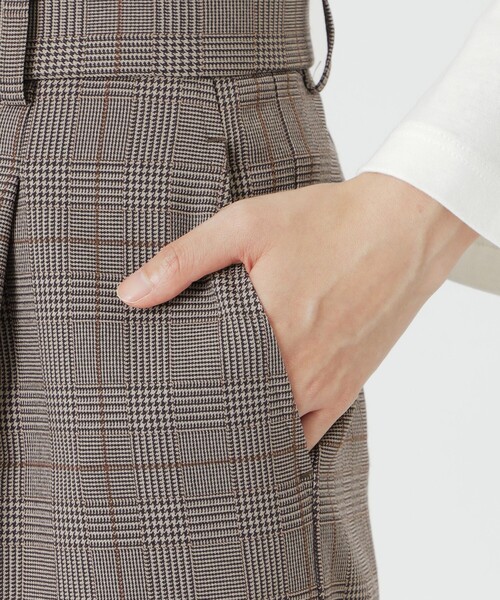 LOVELESS（ラブレス）の「グレンチェック ワイドストレートパンツ（スラックス・レディース・ブラウン系その他/ベージュ系その他・34/36/38）」の14枚目の写真