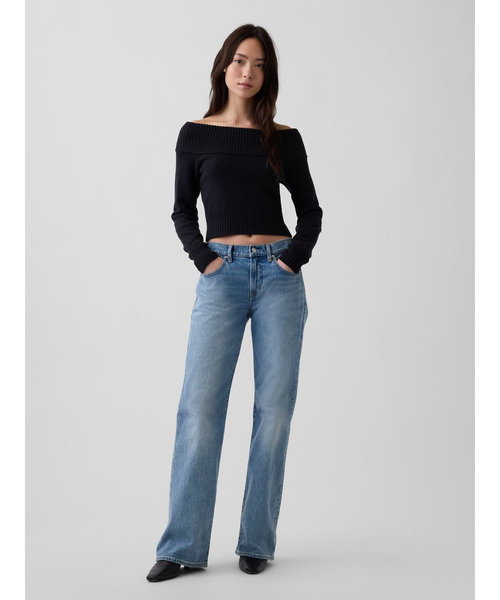 GAP(ギャップ)の「クロップド オフショルダーセーター(ニット/セーター・レディース・ホワイト/ヘザーグレー/ブラック・XL/L/M/S/XS/XXS)」の5枚目の写真