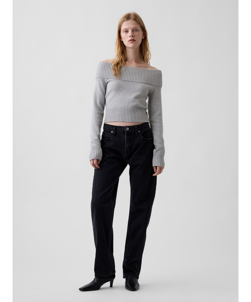 GAP(ギャップ)の「クロップド オフショルダーセーター(ニット/セーター・レディース・ホワイト/ヘザーグレー/ブラック・XL/L/M/S/XS/XXS)」の7枚目の写真