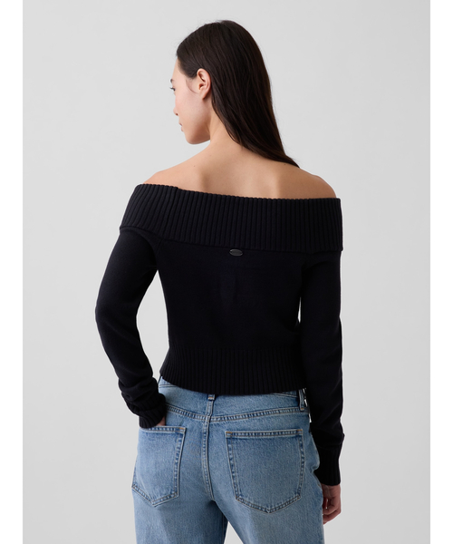 GAP(ギャップ)の「クロップド オフショルダーセーター(ニット/セーター・レディース・ホワイト/ヘザーグレー/ブラック・XL/L/M/S/XS/XXS)」の11枚目の写真