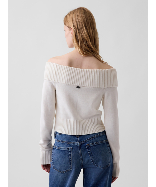 GAP(ギャップ)の「クロップド オフショルダーセーター(ニット/セーター・レディース・ホワイト/ヘザーグレー/ブラック・XL/L/M/S/XS/XXS)」の12枚目の写真