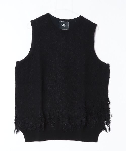 Y-3(ワイスリー)の「Y-3 KNITTED 3 STRIPES FRINGY VEST(ニット/セーター・メンズ・ブラック×グレー・XX-SMALL/X-SMALL/SMALL/MEDIUM/LARGE/X-LARGE)」の6枚目の写真