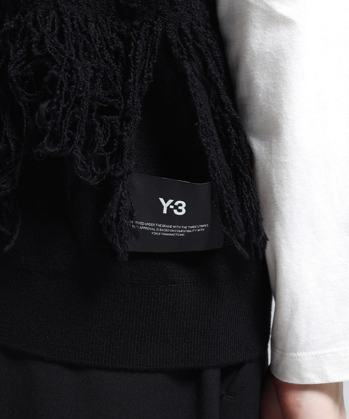 Y-3(ワイスリー)の「Y-3 KNITTED 3 STRIPES FRINGY VEST(ニット/セーター・メンズ・ブラック×グレー・XX-SMALL/X-SMALL/SMALL/MEDIUM/LARGE/X-LARGE)」の5枚目の写真