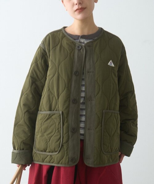 GEVACO(ゲバコ)の「【GEVACO】キルティングショートJKT(ブルゾン・メンズ・カーキ/ブラック・LARGE/MEDIUM)」の8枚目の写真
