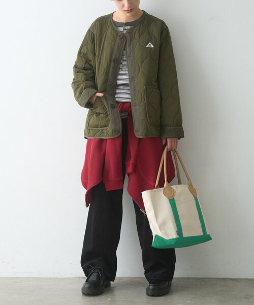 GEVACO(ゲバコ)の「【GEVACO】キルティングショートJKT(ブルゾン・メンズ・カーキ/ブラック・LARGE/MEDIUM)」の11枚目の写真