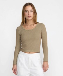 RVCA ウィメンズ JUNGLE LS SCOOP NECK ロンT 【2026年秋冬モデル】/ルーカショート丈リブ長袖ロンT