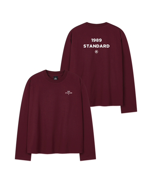1989STANDARD(1989スタンダード)の「バックセンター クロップ ロングスリーブ(SKLSTD-0229)(Tシャツ/カットソー・メンズ・ライトグレー/バーガンディー/ブラック/ホワイト・MEDIUM/LARGE/X-LARGE)」の4枚目の写真