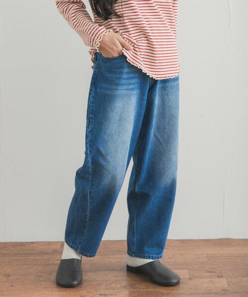 URBAN RESEARCH DOORS(アーバンリサーチドアーズ)の「『150サイズ』バレルパンツ(KIDS)(デニムパンツ・キッズ・ブラック/インディゴブルー・150)」の1枚目の写真