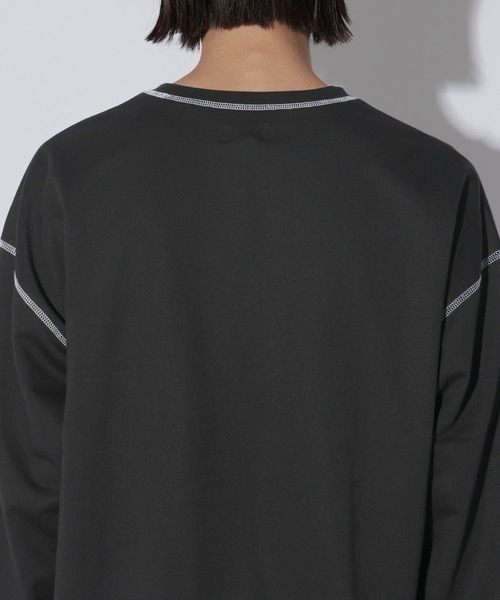 LAKOLE(ラコレ)の「ステッチミニ裏毛ロンT / 1068080(Tシャツ/カットソー・メンズ・ブラック/ホワイト/セージグリーン・MEDIUM/LARGE)」の21枚目の写真