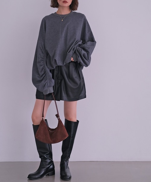 AKTE(アクテ)の「フェイクレザーショートパンツ(その他パンツ・レディース・ブラック・1/2)」の19枚目の写真