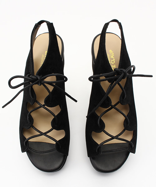 one after another NICE CLAUP（ワンアフターアナザーナイスクラップ）の「【ナイスクラップ】厚底レースアップサンダル（サンダル・レディース・レッド/ブラック/キャメル・LARGE/SMALL/MEDIUM）」の11枚目の写真