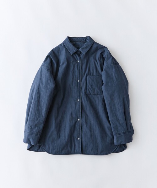conges payes ADIEU TRISTESSE(コンジェ ペイエ アデュートリステス)の「中綿入りオーバーシャツ(その他アウター・レディース・ネイビー/ダークラベンダー/ブラウン・38)」の2枚目の写真