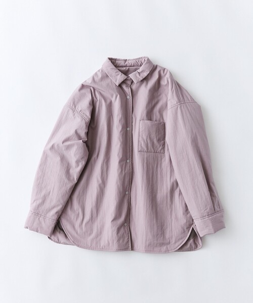 conges payes ADIEU TRISTESSE(コンジェ ペイエ アデュートリステス)の「中綿入りオーバーシャツ(その他アウター・レディース・ネイビー/ダークラベンダー/ブラウン・38)」の3枚目の写真