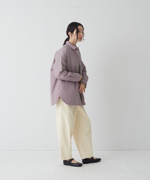 conges payes ADIEU TRISTESSE(コンジェ ペイエ アデュートリステス)の「中綿入りオーバーシャツ(その他アウター・レディース・ネイビー/ダークラベンダー/ブラウン・38)」の8枚目の写真