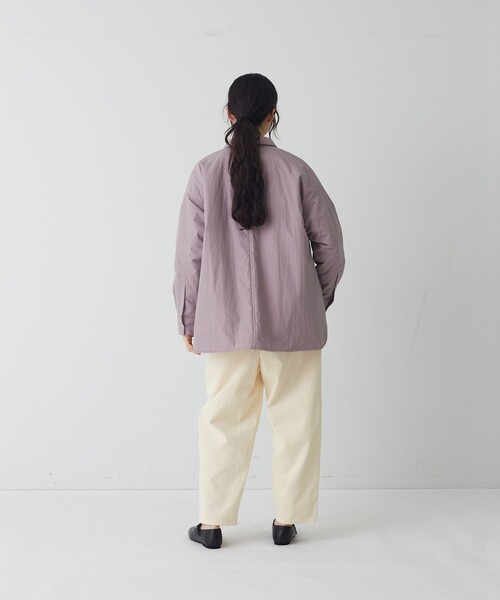 conges payes ADIEU TRISTESSE(コンジェ ペイエ アデュートリステス)の「中綿入りオーバーシャツ(その他アウター・レディース・ネイビー/ダークラベンダー/ブラウン・38)」の9枚目の写真