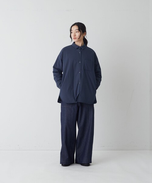 conges payes ADIEU TRISTESSE(コンジェ ペイエ アデュートリステス)の「中綿入りオーバーシャツ(その他アウター・レディース・ネイビー/ダークラベンダー/ブラウン・38)」の13枚目の写真