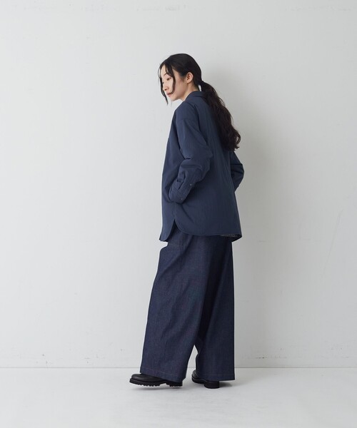 conges payes ADIEU TRISTESSE(コンジェ ペイエ アデュートリステス)の「中綿入りオーバーシャツ(その他アウター・レディース・ネイビー/ダークラベンダー/ブラウン・38)」の14枚目の写真