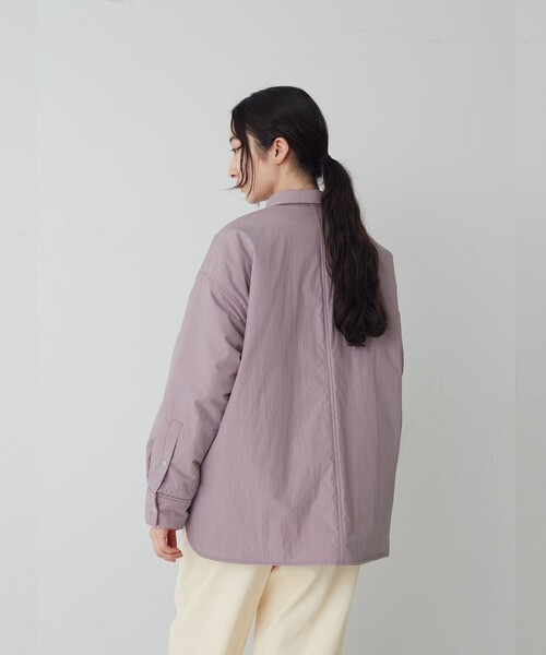 conges payes ADIEU TRISTESSE(コンジェ ペイエ アデュートリステス)の「中綿入りオーバーシャツ(その他アウター・レディース・ネイビー/ダークラベンダー/ブラウン・38)」の18枚目の写真