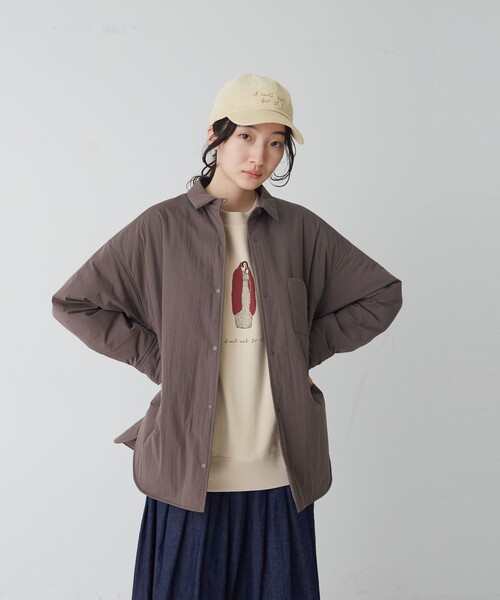 conges payes ADIEU TRISTESSE(コンジェ ペイエ アデュートリステス)の「中綿入りオーバーシャツ(その他アウター・レディース・ネイビー/ダークラベンダー/ブラウン・38)」の19枚目の写真