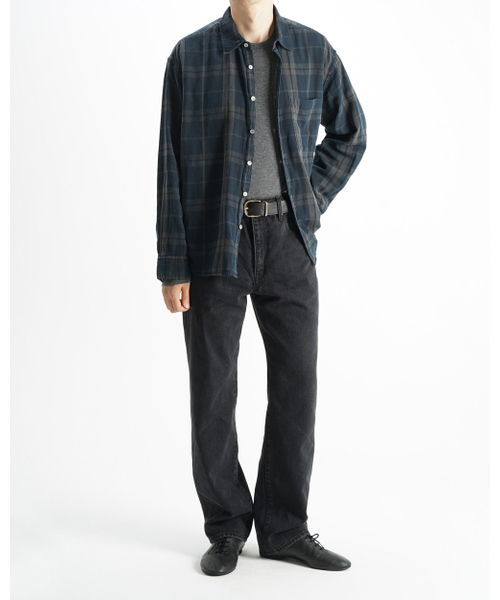 POKER FACE（ポーカーフェイス）の「REMAKE DYED DOUBLE FACE SHIRTS CHECK STRIPE (JAPAN FABRIC)（シャツ/ブラウス・メンズ・その他・44/46/48）」の2枚目の写真